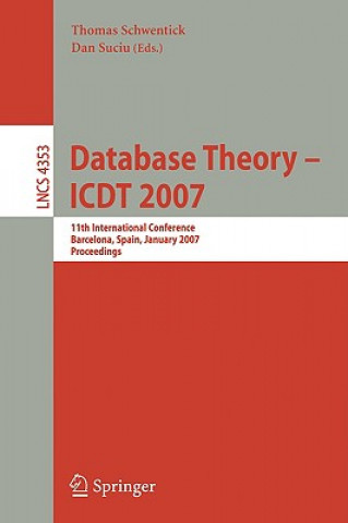 Книга Database Theory - ICDT 2007 Thomas Schwentick