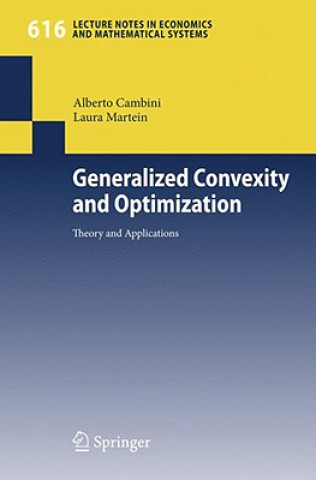 Knjiga Generalized Convexity and Optimization Alberto Cambini