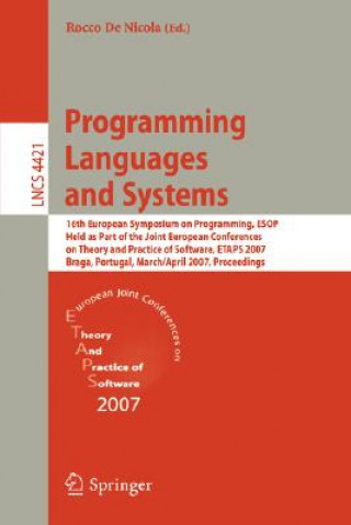 Knjiga Programming Languages and Systems Rocco De Nicola