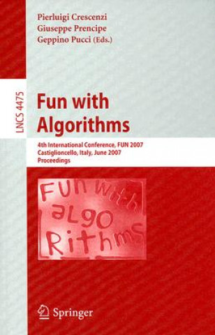 Knjiga Fun with Algorithms Pierluigi Crescenzi