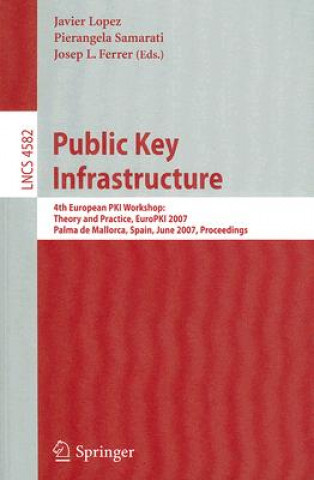 Kniha Public Key Infrastructure Javier Lopez