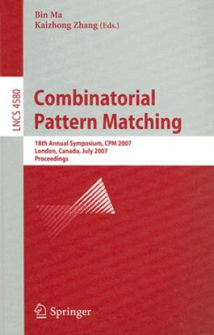 Könyv Combinatorial Pattern Matching Bin Ma