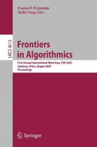 Kniha Frontiers in Algorithmics Franco P. Preparata