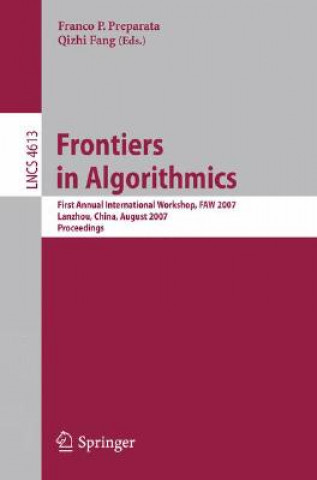 Książka Frontiers in Algorithmics Franco P. Preparata