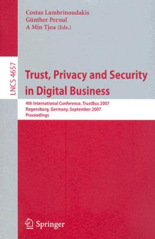 Carte Trust, Privacy and Security in Digital Business Costas Lambrinoudakis