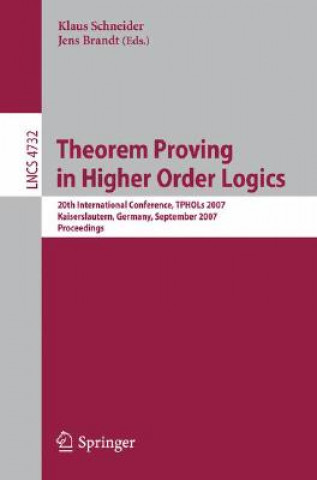 Book Theorem Proving in Higher Order Logics Klaus Schneider