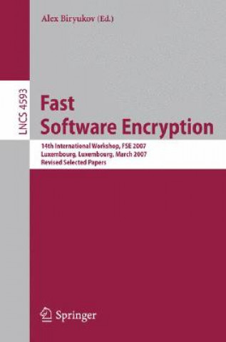 Könyv Fast Software Encryption Alex Biryukov