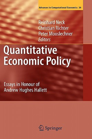 Kniha Quantitative Economic Policy Reinhard Neck