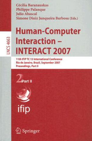 Book Human-Computer Interaction - INTERACT 2007 Cecília Baranauskas