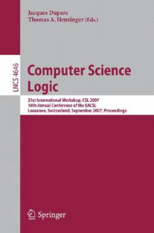 Kniha Computer Science Logic Jacques Duparc