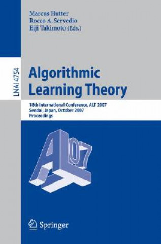 Knjiga Algorithmic Learning Theory Marcus Hutter