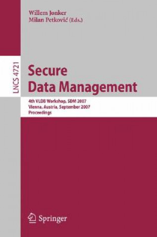 Kniha Secure Data Management Willem Jonker