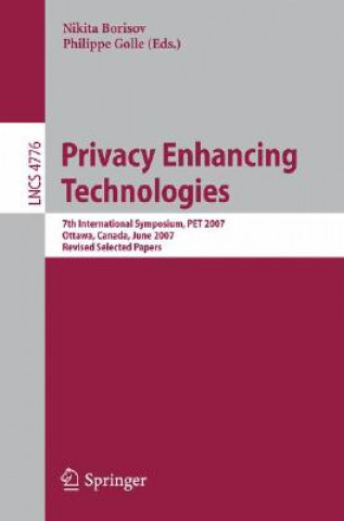 Könyv Privacy Enhancing Technologies Nikita Borisov