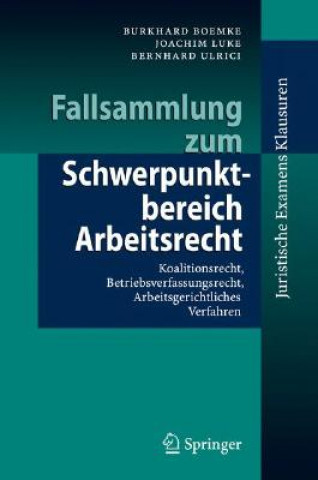 Książka Fallsammlung Zum Schwerpunktbereich Arbeitsrecht Burkhard Boemke