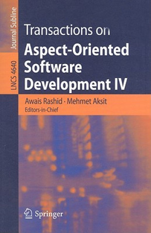 Knjiga Transactions on Aspect-Oriented Software Development IV Awais Rashid