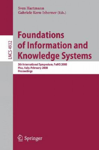 Carte Foundations of Information and Knowledge Systems Sven Hartmann