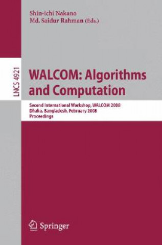 Knjiga WALCOM: Algorithms and Computation Shin-ichi Nakano