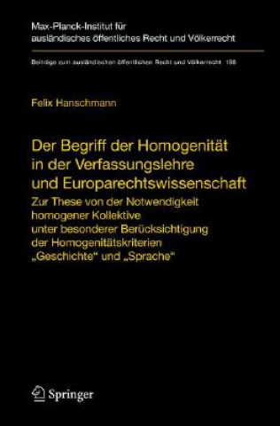 Carte Der Begriff der Homogenitat in der Verfassungslehre und Europarechtswissenschaft Felix Hanschmann