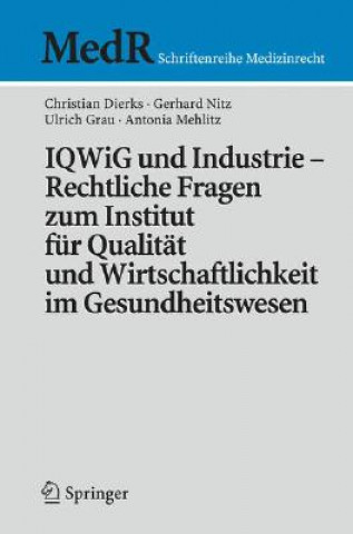 Kniha Iqwig Und Industrie - Rechtliche Fragen Zum Institut Fur Qualitat Und Wirtschaftlichkeit Im Gesundheitswesen Christian Dierks