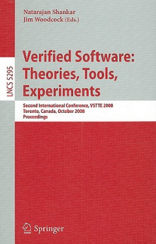 Książka Verified Software: Theories, Tools, Experiments Natarajan Shankar