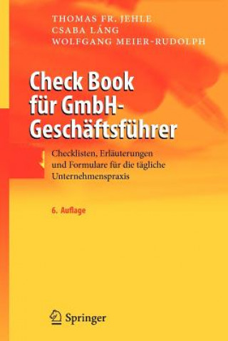Könyv Check Book Fur Gmbh-Geschaftsfuhrer Thomas Fr. Jehle
