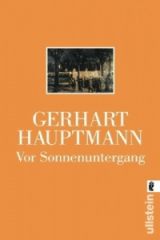 Kniha Vor Sonnenuntergang Gerhart Hauptmann
