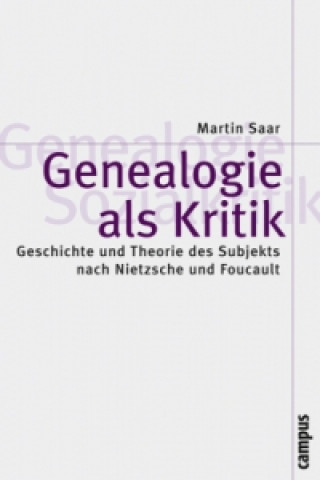 Livro Genealogie als Kritik Martin Saar