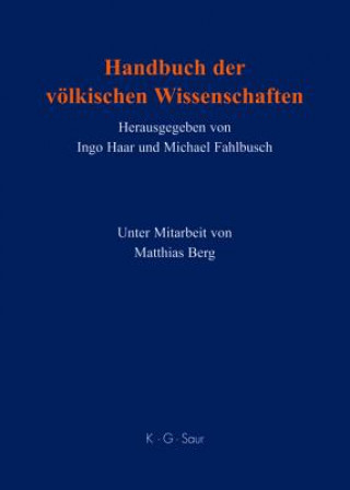 Carte Handbuch der voelkischen Wissenschaften Ingo Haar