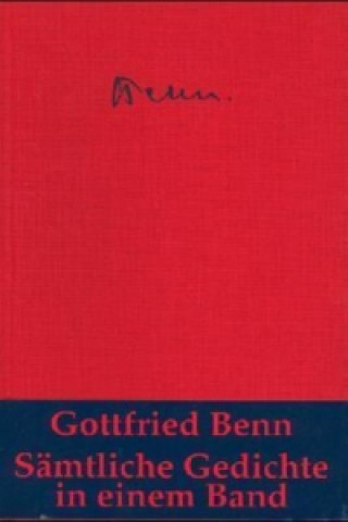 Book Sämtliche Gedichte Gottfried Benn