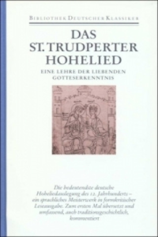 Carte Das Sankt Trudperter Hohelied Friedrich Ohly