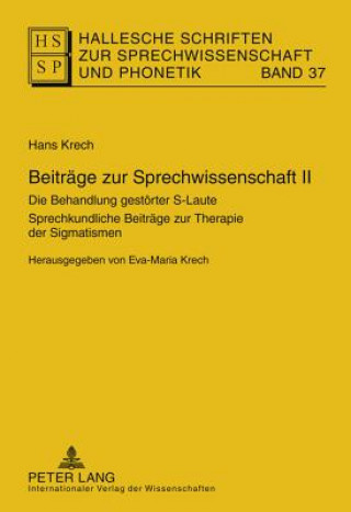 Kniha Beitraege Zur Sprechwissenschaft II Hans Krech