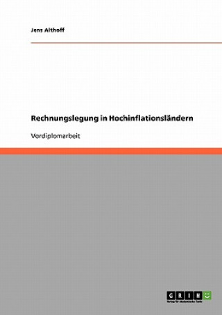 Kniha Rechnungslegung in Hochinflationslandern Jens Althoff