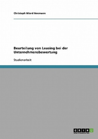 Carte Beurteilung von Leasing bei der Unternehmensbewertung Christoph Wiard Neemann