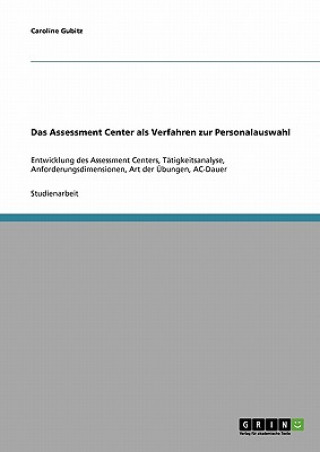 Βιβλίο Assessment Center als Verfahren zur Personalauswahl Caroline Gubitz