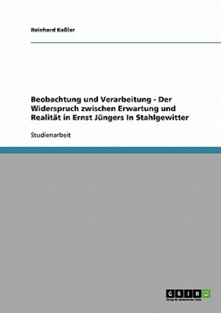 Książka Beobachtung und Verarbeitung Reinhard Keßler