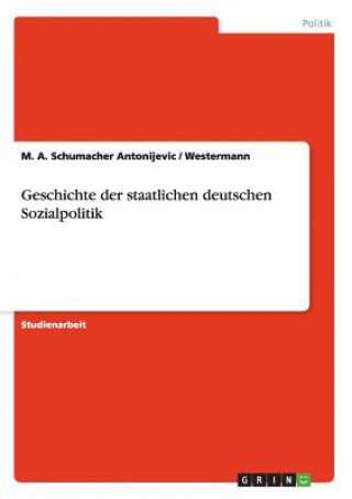 Könyv Geschichte der staatlichen deutschen Sozialpolitik Anja Schumacher Antonijevic