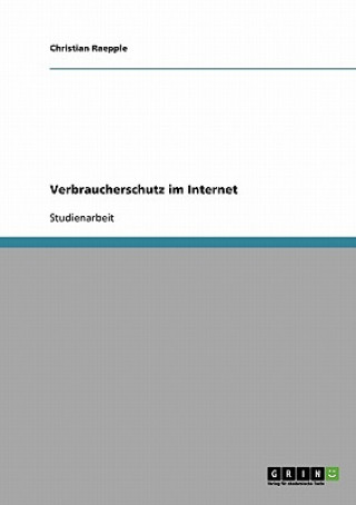 Kniha Verbraucherschutz im Internet Christian Raepple