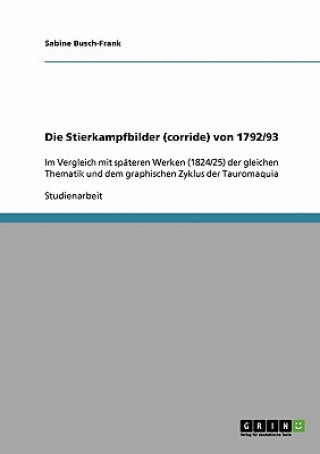 Książka Stierkampfbilder (corride) von 1792/93 Sabine Busch-Frank