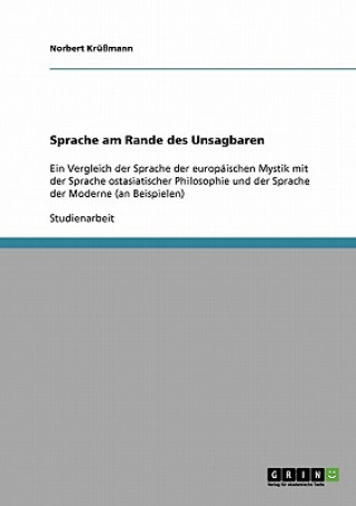 Carte Sprache am Rande des Unsagbaren Norbert Krüßmann