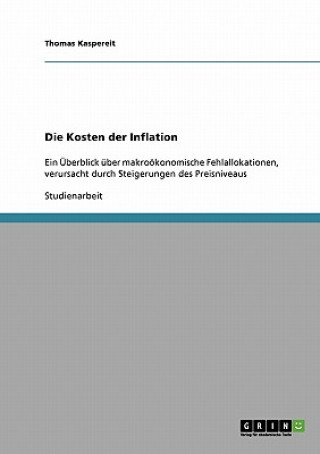 Könyv Kosten der Inflation Thomas Kaspereit