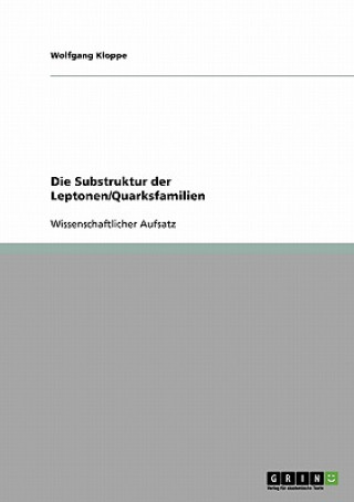 Kniha Substruktur der Leptonen/Quarksfamilien Wolfgang Kloppe