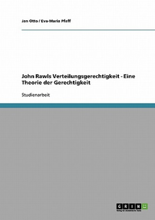 Carte John Rawls Verteilungsgerechtigkeit - Eine Theorie der Gerechtigkeit Jan Otto