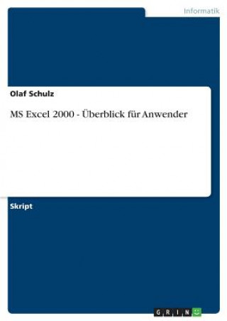 Kniha MS Excel 2000 - UEberblick fur Anwender Olaf Schulz