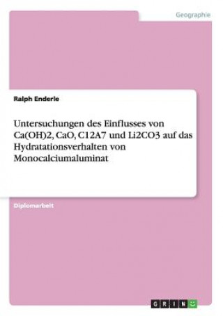 Carte Untersuchungen des Einflusses von Ca(OH)2, CaO, C12A7 und Li2CO3 auf das Hydratationsverhalten von Monocalciumaluminat Ralph Enderle