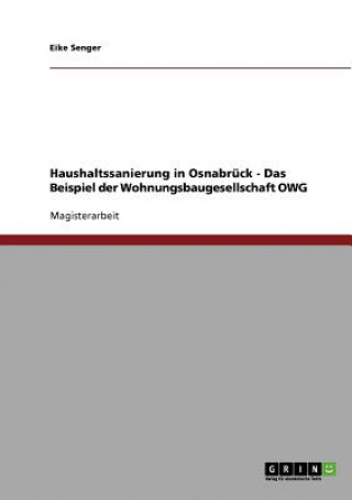 Buch Haushaltssanierung in Osnabruck - Das Beispiel der Wohnungsbaugesellschaft OWG Eike Senger