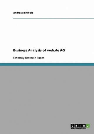 Buch Business Analysis of web.de AG Andreas Birkholz