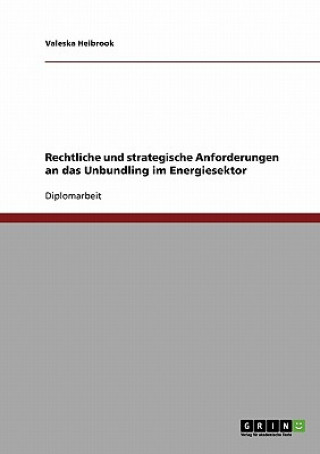 Carte Rechtliche und strategische Anforderungen an das Unbundling im Energiesektor Valeska Heibrook