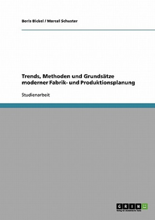 Kniha Trends, Methoden und Grundsatze moderner Fabrik- und Produktionsplanung Boris Bickel