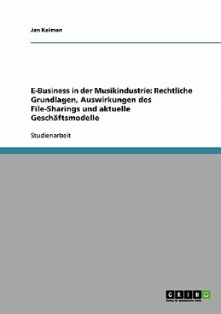 Buch E-Business in der Musikindustrie Jan Keiman