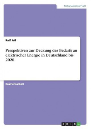 Kniha Perspektiven zur Deckung des Bedarfs an elektrischer Energie in Deutschland bis 2020 Ralf Jeß